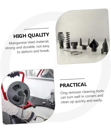 COOLHIYA 7pcs Pipe Cleaner Cleaning Tools Household Cleaner toliet Bowl Cleaner Toilet Parts Coil Springs Practical Toilet Cleaners to Rotate Manganese Steel Drainage Floor Drain - Buy Online on GoSupps.com