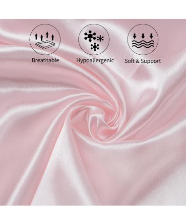 Soft Pink Sleep Mask for Women - Lightweight Silk Blindfold with Elastic Headband - Buy Online on GoSupps.com