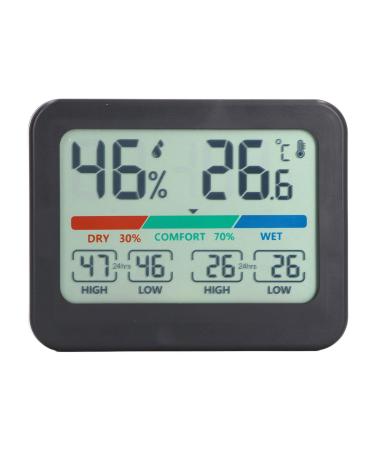 Risegun digital hygrometer thermometer LCD display electronic temperature and air humidity monitor magnetic suction back side