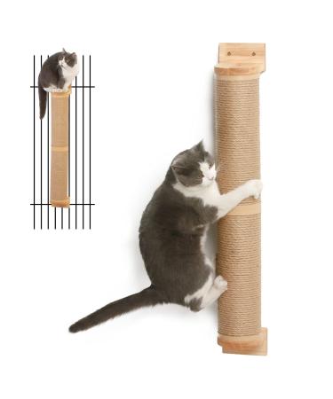 FUKUMARU Cat Scratching Post Wall Mounted, 36 Inch Tall Cat Scratch Post for Large Cats, Rubber Wood Cat Scratcher Posts for Kittens Cat Scratching Post #77