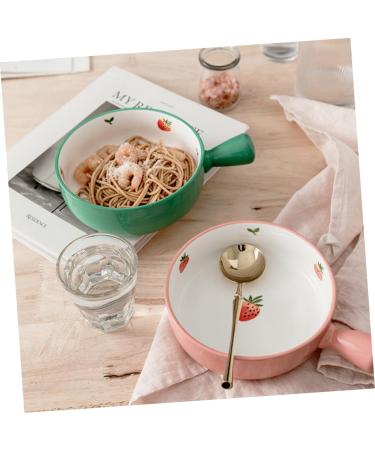 Alipis Onion Oven Strawberry Bowl Ceramic Cake Pan Soup Kitchen Dessert Bowl Ceramic Bowl Ceramics Pottery 21.3 15.8cm Pink - Buy Online on GoSupps.com