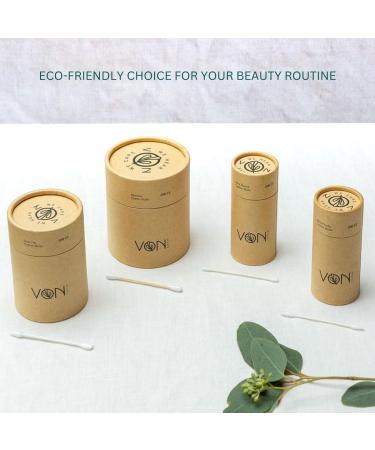 Voice of Nature Eco-Friendly Mini Pointy Cotton Ear Buds - 100 Pack - Sustainable & Recycled Paper Stems - Organic Cotton - Buy Online on GoSupps.com