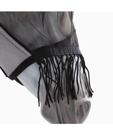 BUSSE Fly Mask Fly Cover FRANSEN Grey/Black for Warmbloods | Premium International Shipping - Buy Online on GoSupps.com