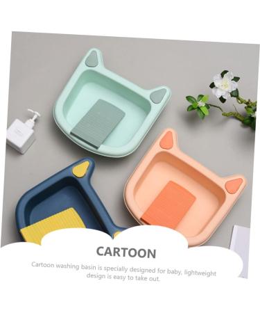 Luxshiny 2pcs Wash Basin Baby Sink Washboard Wash Board for Hand Washing Cloths Cute Washing Dishes Newborn - Buy Online on GoSupps.com