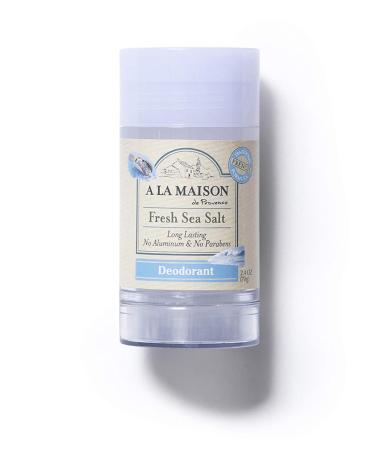A La Maison de Provence Natural Aluminum-Free Deodorant 3 Pack - Fresh Sea Salt Scent | French Milled Formula | Long Lasting, Safe, and Effective | Free of SLS, Parabens, Sulfates - 2.4 oz - Buy Online on GoSupps.com