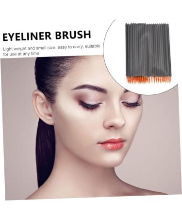BIUDECO 100pcs Disposable Eyeliner Brush Lip Applicator Eyeliner Makeup Brush Black Artificial Fiber - Buy Online on GoSupps.com
