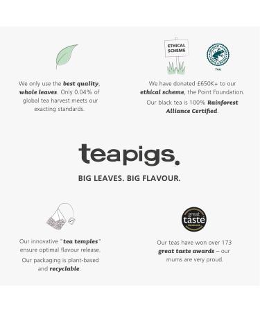  Teapigs teapigs Tea Bags Earl Grey Strong Black 50 Bags 250g - Buy Online on GoSupps.com