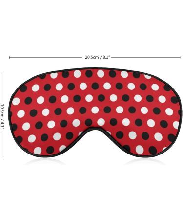 Black and White Polka Dots Sleep Mask for Women | Adjustable Eye Shades with Elastic Strap - Best Sleep Accessory - Buy Online on GoSupps.com