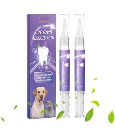 6 Pet Oral Repair Gel - Dog Breath Eliminator Gel - Pet Oral Repair Without Brushing - Natural Pet Teeth Care Solution for Cat Dog 2pcs - Buy Online on GoSupps.com