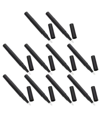 Minkissy 10pcs 3ml Empty Nail Oil Twist Pen Cosmetic Container with Brush Applicator for Lip Gloss & Nail Polish (Black) | Perfect for Skincare & Nail Care - Buy Online on GoSupps.com