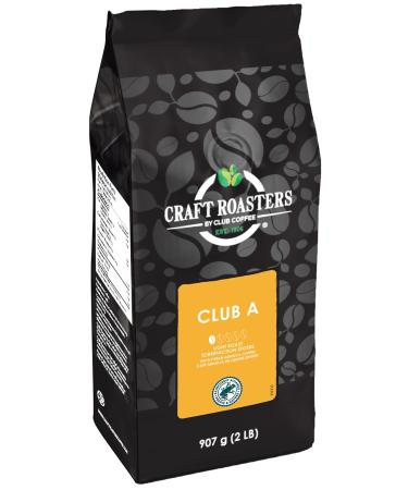 Club Coffee Craft Roasters Club A - Light Roast Whole Bean Coffee Rainforest Alliance Certified 2 Pound Bag Club A - Light Roast 907 g (Pack of 1)