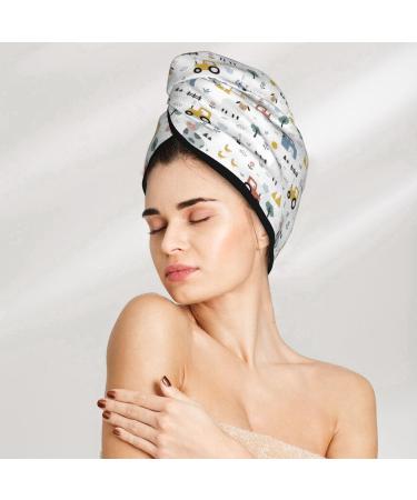 Cute Sheep & Cows Microfiber Hair Towel | Super Absorbent Coral Velvet Wrap for Women | Quick Dry for Long Curly & Thick Hair - International Shipping Available - Buy Online on GoSupps.com