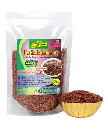 nalAmudhu Raw Unroasted Brown Natural Flax Seeds with High Nutritional Values 250g