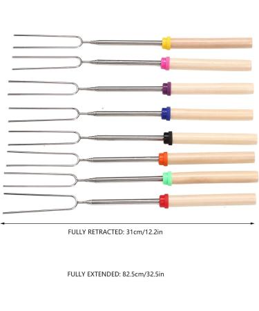 Shanrya 8 Pieces Marshmallow Roasting Sticks Telescopic Marshmallow Sticks with Canvas Bag for Camping - Buy Online on GoSupps.com