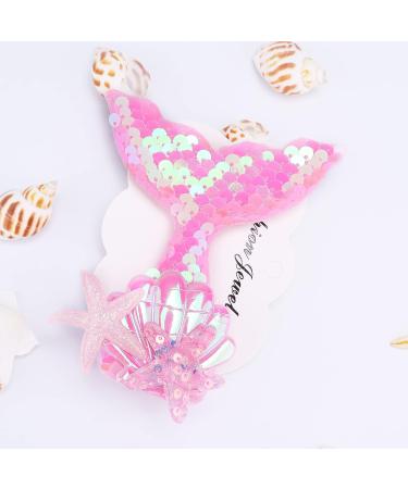 Yexnum Mermaid Hair Clips Set - 7 Pcs Multicolor Starfish & Shell Pins for Women and Girls - Buy Online on GoSupps.com