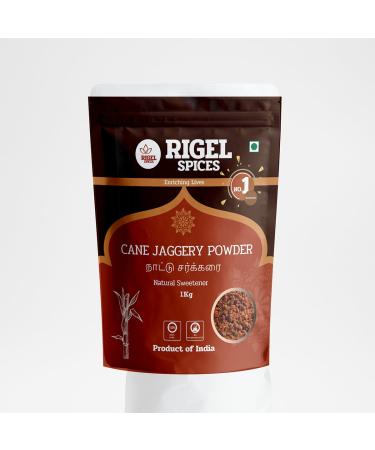 Rigel Spices | Cane Jaggery powder 2 Lbs (0.9 Kg) | Nattu Sakarai | Natural Sweetner | No Preservatives | No Added Flavors