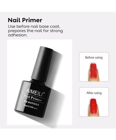 AIMEILI Nail Prep Bond Primer for UV LED Gel Foundation - Perfect for Acrylic Powder and Builder Nail Gel - Buy Online on GoSupps.com