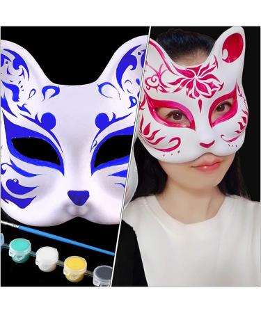 ULTNICE 15pcs White Blank Paper Mache Cat Masks for DIY Cosplay and Masquerade Parties - Buy Online on GoSupps.com