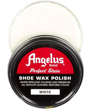 Angelus Perfect Stain Leather Shoe Wax Polish White for Leather Shoes And Boots Water Repellent - White Colour - Buy Online on GoSupps.com