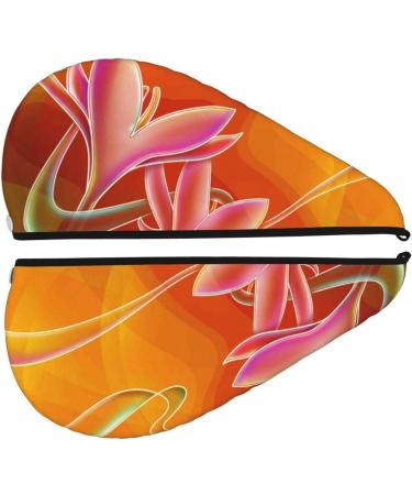 Orange Flower Psychedelic Microfiber Hair Towel | Super Absorbent Coral Velvet Wrap for Women - Quick Dry for Long Curly & Thick Hair - Buy Online on GoSupps.com