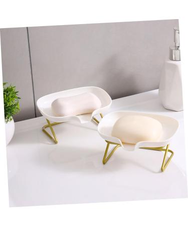 Ciieeo 4 Sets Soap Drain Box Drain Spout Soap Holder Bathroom Soap Container Soap Dish Soap Draining Rack Plastic Container Sponge Drying Holder Soap Drainer Non-slip Wall Hanging Pp - Buy Online on GoSupps.com