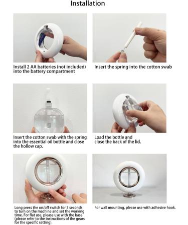 Essential Oil Diffuser - Automatic Aromatherapy Mist Diffuser for Home & Bathroom - Odor Eliminator with Timer (White - Buy Online on GoSupps.com