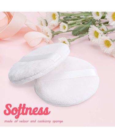 Topwon 4 Inch Body Powder Puff | Large Baby Loose Dusting Powder Puffs - 2 Pack for Soft Even Application - Buy Online on GoSupps.com