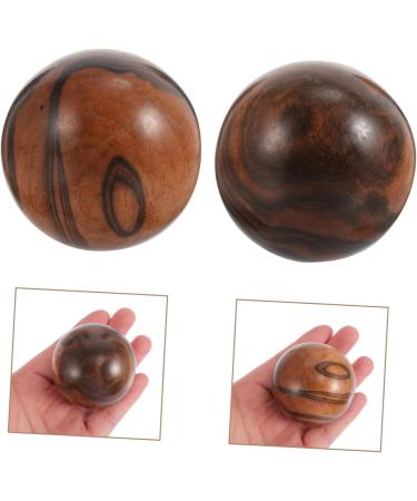 Fomiyes 2ST Wooden Acupressure Massage Balls for Golfers - Handmade Fitness & Meditation | 5.00x5.00cm Coffee - Buy Online on GoSupps.com