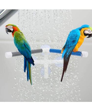 Bird Bathing Perch Stand for Parrot Training | PVC Platform with Suction Cup for Macaw, Cockatoo, African Greys, Budgies, Parakeet, Cockatiel, Conure, Lovebirds - Buy Online on GoSupps.com