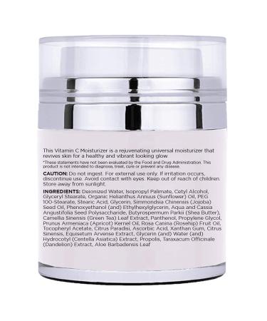 Radha Beauty Glow Boosting Vitamin C Moisturizer - Luxury Anti-Aging & Brightening Cream for Face Neck & Decollete - 1.7 fl oz Suitable for All Skin Types - Buy Online on GoSupps.com