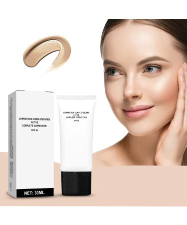 Perele CC Cream Color Correction Creme Skin Tone Adjusting CC Cream Spf 43 Skin Tone Adjusting CC Cream Spf 50 Colour Correcting Self Adjusting for Mature Skin (1Pcs Ivory) 1Pcs Ivory