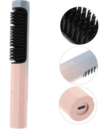 NOLITOY Heated Hair Straightener Brush - Dual Purpose Straightening Comb & Curls - Portable USB Charge - Purple Nylon Hair Tool for Effortless Styling - Buy Online on GoSupps.com
