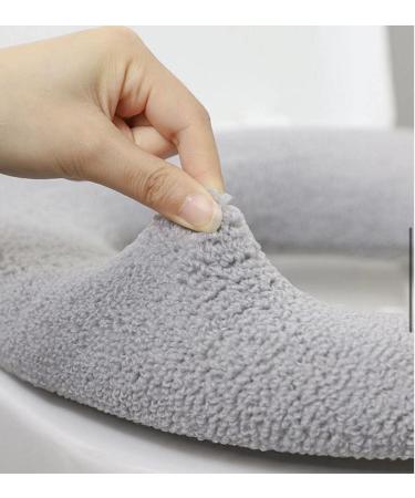 Soft, Thick & Washable Grey Toilet Seat Cover Pad for Bathroom - Buy Online on GoSupps.com