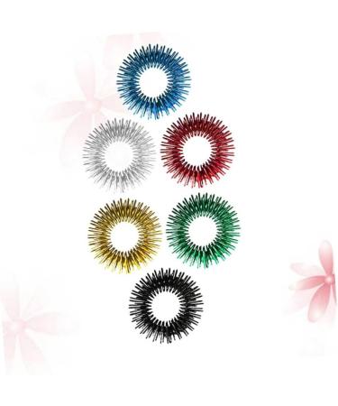 Fomiyes 6-Pack Handheld Toy Bibs for Adults & Kids - Stress Relief Massage Rings & Mini Massage Device - Perfect for Primary School | 2.8cm x 2.8cm - Buy Online on GoSupps.com
