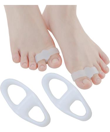 Yianyal Toe Spreader - Reusable Silicone Orthotic for Correct Toes Hammer Toe Relief & Friction Prevention | Portable & Smooth Design - White L - Buy Online on GoSupps.com