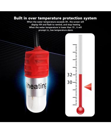 Fish Tank Heater 15W Betta Heater Small Aquarium Heater with Digital LED Display for Freshwater Saltwater Fish Tank Turtle Tank Grass Tank - Buy Online on GoSupps.com