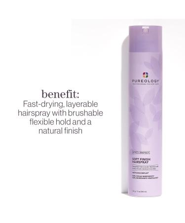 Pureology Style + Protect Soft Finish Hairspray For Color-Treated Hair - Provides Flexible Hold and Protects Color Silicone Free & Vegan 2.1 Ounce (Pack of 1) - Buy Online on GoSupps.com