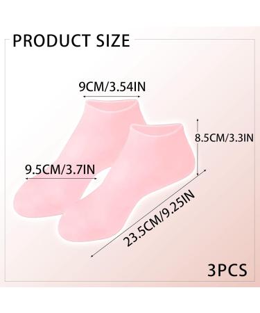 Xnivuis Silicone Socks for Women - 3 Pairs Spa Gel Moisturizing Socks for Dry Feet & Rough Skin - Buy Online on GoSupps.com