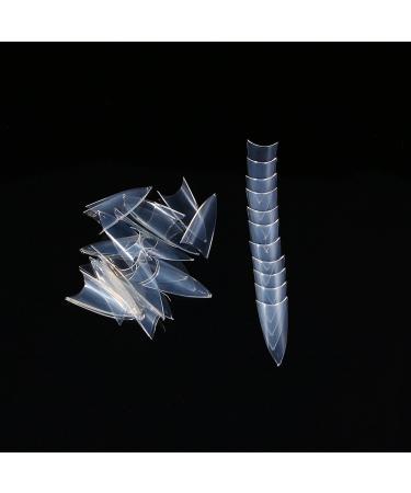 Clear Stiletto Nail Tips - 500 Pack Acrylic False Nails for Gel & Salon Manicure | Transparent Sharp Nail Art Decoration - Buy Online on GoSupps.com