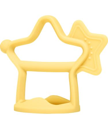 MOYUUM Star Teether  Silicone Teething Toys for Infant and Toddler  Bracelet Type  Pack of 1 (Yellow)