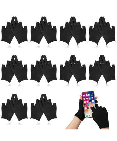 10 Pairs Cotton Gloves for Dry Hands Moisture Gloves for Dry Hands Moisturizing Gloves Overnight Cotton Gloves Eczema Sleeping Gloves for Women Cotton Gloves (Black)