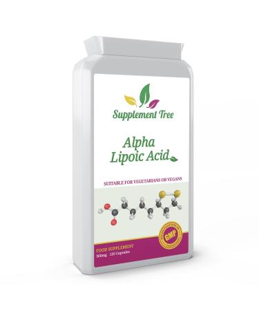 Alpha Lipoic Acid 300mg 120 Capsules - Easy to take Daily ALA Supplement - UK Manufactured GMP Guaranteed Quality