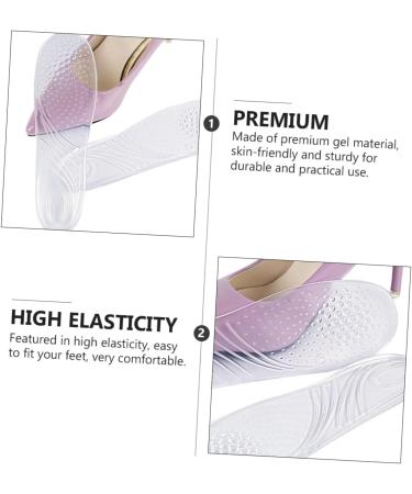 NOLITOY Shoe Cushions Massaging Insoles Transparent Lightweight Anti-Slip Gel Insoles for Ultimate Foot Care 2 Pairs Invisible Comfort - Buy Online on GoSupps.com