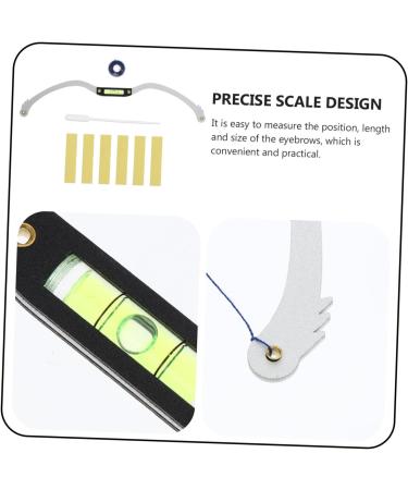 Mipcase 1pc Level Measure Metal Premium Auxiliary Eyebrow Ruler Line Tool Measuring Marker Shaping medium Silver - Buy Online on GoSupps.com