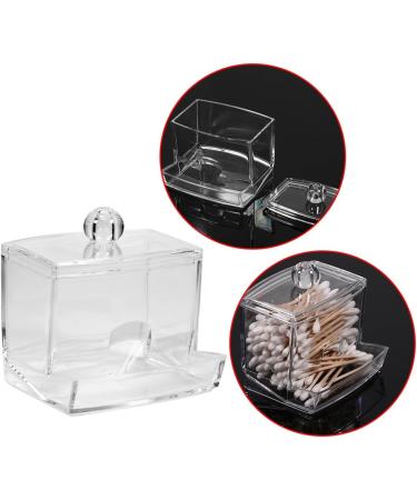 Agatige Clear Plastic Qtip Holder - Stylish Cotton Swab Container with Lid for Q-tips Perfect for Home & Travel - Buy Online on GoSupps.com