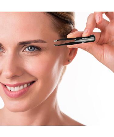 Fomiyes Eyebrow Trimmer - 2 Pieces Hair Removal Clip Tool for Women | Silver & Black | Precision Steel Design - Buy Online on GoSupps.com