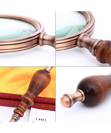 Round 10X 88mm Glass Lens Magenifier Loupe for Reading Books Newspaper Maps Check Coin Insect Rock Map Vintage Wooden Handle Better Life - Buy Online on GoSupps.com
