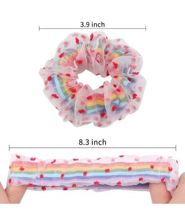 20Pcs AOPRIE Hair Scrunchies Set for Women and Girls - Elegant Stain & Chiffon Hair Accessories in Flower Pink, Blue, White Colors - Buy Online on GoSupps.com