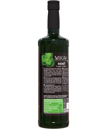 Mikah - Premium Flavors - Mint (Menta) x2 | Sirop pour boissons et desserts | Usage professionnel | 2 bouteilles de 1 litre (2x1000ml) - Buy Online on GoSupps.com