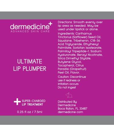 Super-Charged Lip Plumper Treatment with Peptides, Vitamin E & Hyaluronic Spheres | Enhance and Boost Lips for a Plumper Look | 0.25 fl oz / 7.5ml - Buy Online on GoSupps.com